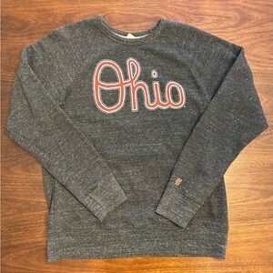 HOMAGE Charcoal and Red Ohio crewneck